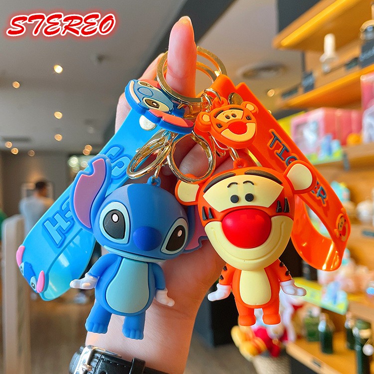 พวงกุญแจ จี้ตุ๊กตาการ์ตูน Stitch Tigger Mickey Minnie สร้างสรรค์ ของขวัญ ขายส่ง