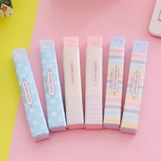 ยางลบ พาสเทล Pastel ขนาดพอดีมือ 8.5x1.3cm Pastel Erasers อุปกรณ์การเรียน น่ารัก สีพาสเทล