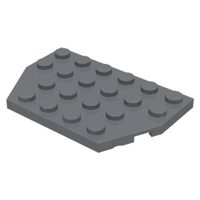 Lego part (ชิ้นส่วนเลโก้) No.32059  Wedge, Plate 4 x 6 Cut Corners