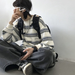 เสื้อสเวตเตอร์แขนยาวทรงหลวมสำหรับผู้ชาย