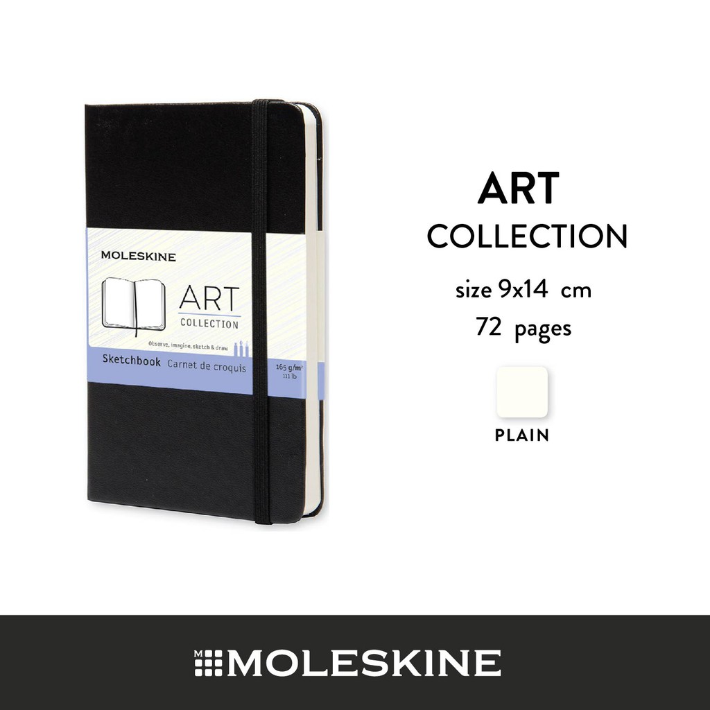 Moleskine สมุดสเก็ตซ์ภาพ สมุดบันทึก สมุดโน๊ต ปกแข็ง สีดำ MOLESKINE
