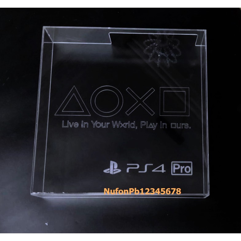 กล่องอะคริลิคใส สำหรับครอบเครื่อง Playstation 4 Pro แนวนอน สำหรับกันฝุ่น ไม่ครอบตอนเล่นนะคะ