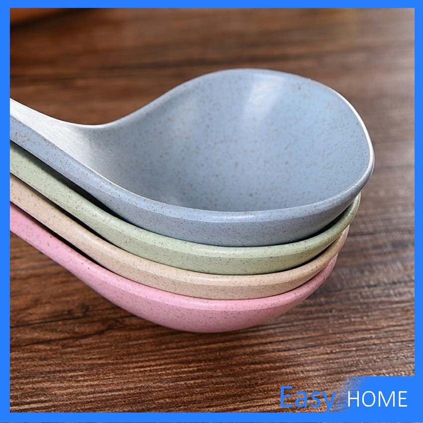 กระบวยตักอาหาร กระบวยซุป ช้อนซุปทำจากฟางข้าวสาลี พลาสติก Plastic soup spoon with long handle ราคา ถูกที่สุด ดีลบีเคเค แกลเลอรีภาพที่ 5