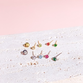 tiny star gem earring (brass)