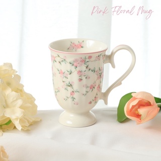 Violet Flamingo แก้ว Mug รุ่น Pink Floral  ลายดอกไม้สีชมพู ขนาดสูง 8 ซม.