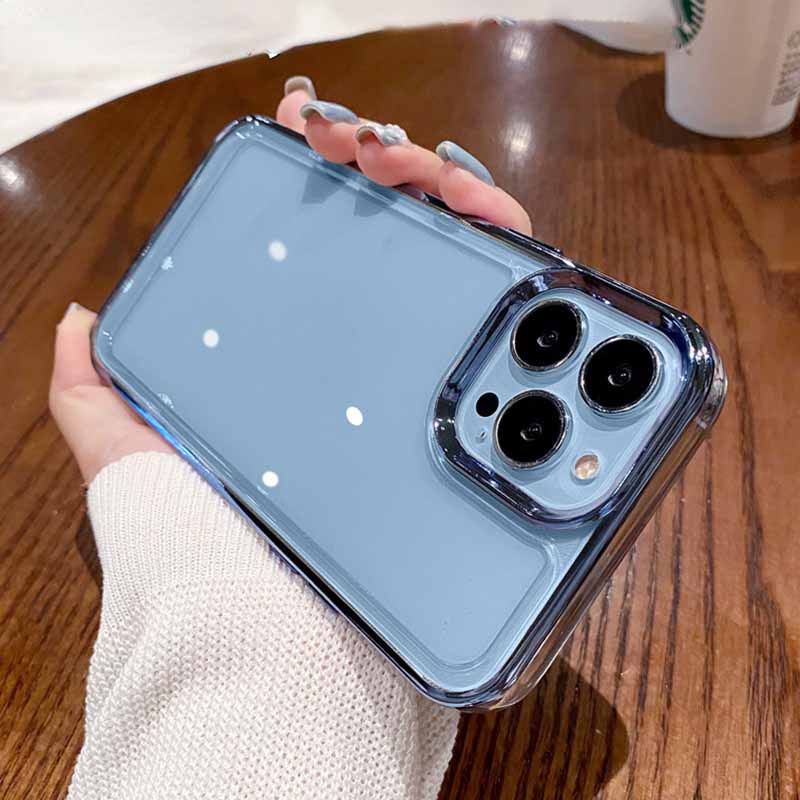 เคสโทรศัพท์มือถืออะคริลิค TPU นิ่ม แบบใส กันกระแทก หรูหรา สําหรับ iPhone 13 12 11 Pro Max X XR XS