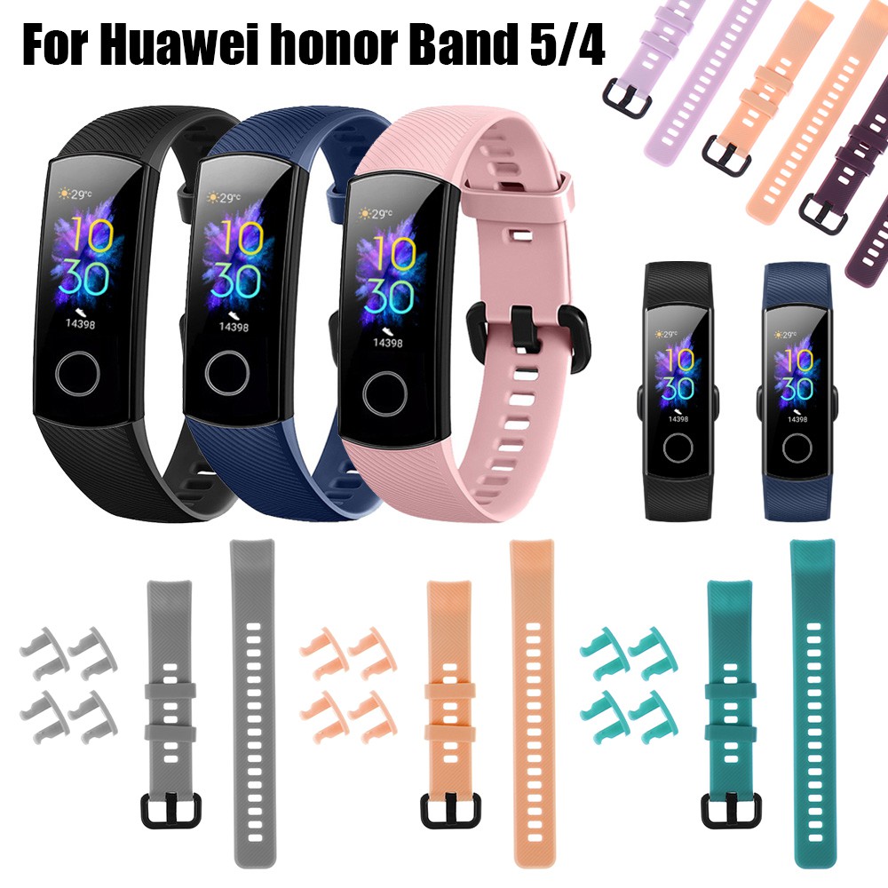 สายนาฬิกาข้อมือซิลิโคน สำหรับ Huawei Honor Band 5 Huawei Honor Band 5 4