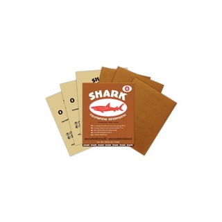 กระดาษทราย SHARK ฉลามเบอร์ 0 , 1 , 2 , 3 , 4 , 5 ใช้ขัดแต่งผิวไม้ งานไม้ สีโป๊และงานขัดแต่งผิว กระดาษทรายขัดไม้ ปลาฉลาม