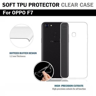 Qcase (จัดส่งจากในประเทศ) - เคสใส TPU ผิวนิ่ม สำหรับ OPPO F7