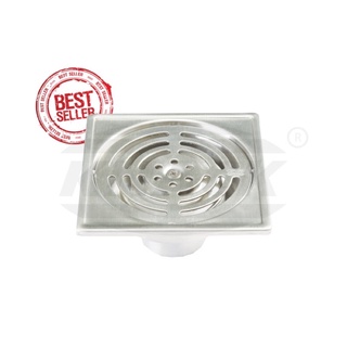 ตะแกรงน้ำทิ้งทรงเหลี่ยม-หน้ากลม (สแตนเลส) 300s / 400s  สำหรับท่อ PVC ขนาด 1 1/2" - 3" / 2”-4”  Knack