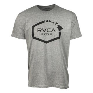 เสื้อยืดผ้าฝ้าย เสื้อยืด พิมพ์ลายโลโก้ RVCA HAWAII ราคาถูก สําหรับผู้ชาย