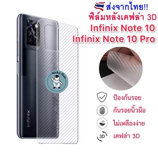 ฟิล์มหลัง Infinix Note 10 / 10 Pro ฟิล์มกันรอยเคฟล่า 3D (ส่งจากไทย)