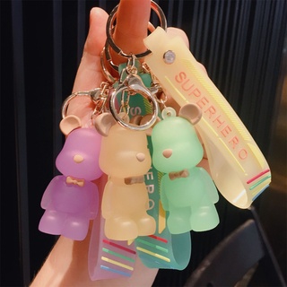 【พร้อมส่ง】Crystal Bow Tie Bear,Trendy Personality Keychain,Bag Pendant Ladies Cute Bear Pendant Keychain.