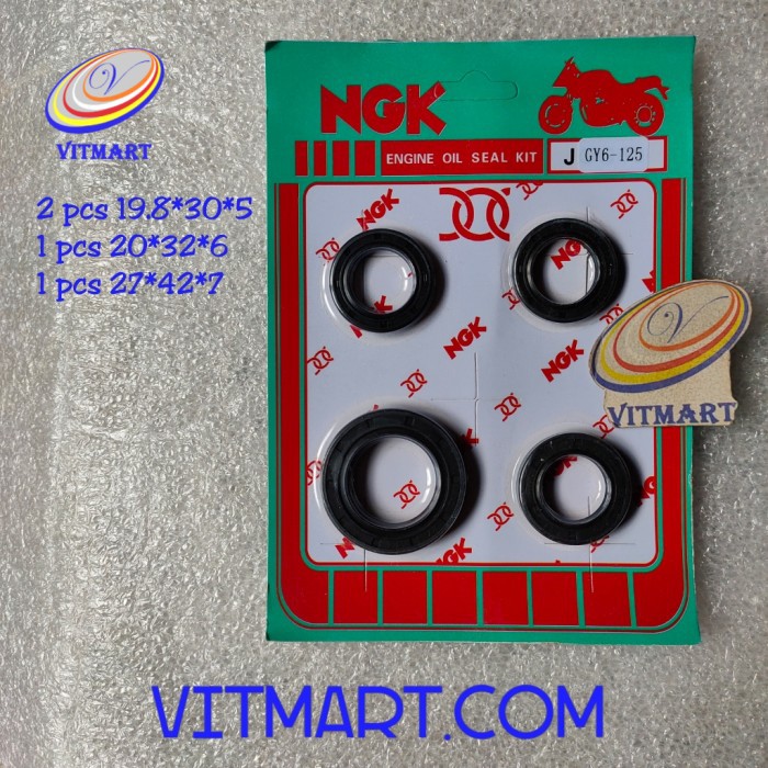 ชุดซีล NGK NOK สําหรับเครื่อง GY6 Kymco ENGINE OIL SEAL KIT 4 ชิ้นB