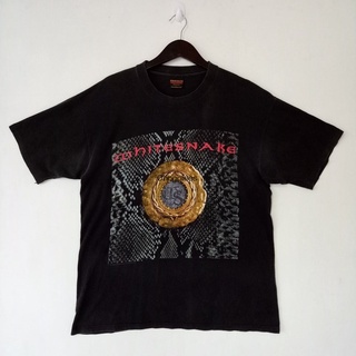 ขายดี!ขายดี เสื้อยืดลําลอง แขนสั้น พิมพ์ลายวงร็อค 90s WHITESNAKE สไตล์วินเทจ 994 tee 1 LBmppc94GKjgap08S-5XL