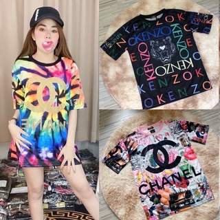 เสื้อไฮเอน พิมพ์ลาย ผ้าดี ทรงสวย ฟรีไซส์