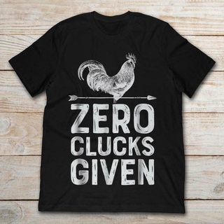 [COD]ใหม่ เสื้อยืด ลายไก่ Zero Clucks Given สีดํา ไซซ์ S3Xl Usa Em11