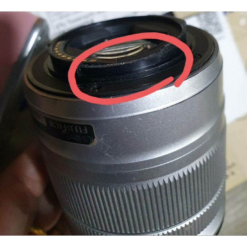 #ซ่อมเลนส์ fuji xa2 16-50 เม้าท์แตก