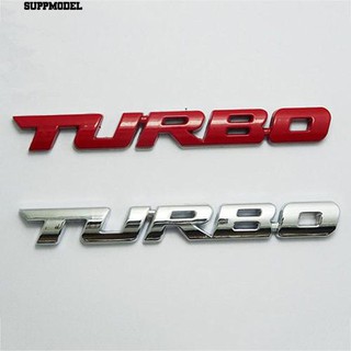 สติกเกอร์โลหะผสม สามมิติ ลาย Turbo สำหรับติดรถยนต์