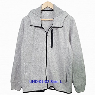 เสื้อแจ็คเก็ต Uniqlo Men Ultra Dry Stretch Sweat Jacket (UMD-01) เสื้อฮู้ด เสื้อแขนยาว เสื้อมือสอง