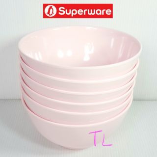 ซุปเปอร์แวร์ ชามโคม7" =6ชิ้น สีโอลด์โรส ซุปเปอร์แวร์เกรดA