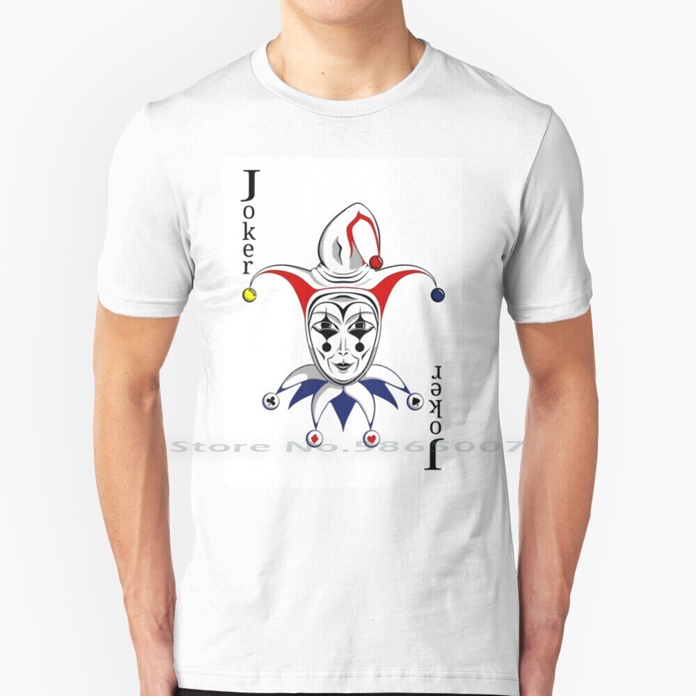Joker เล่นการ์ด T เสื้อผ้าฝ้าย 100% Joker เล่นขนาดใหญ่ 6xl Tee แฟชั่น