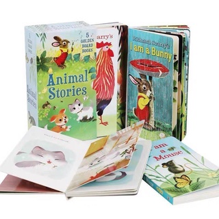 บอร์ดบุ๊คสำหรับเด็ก Animals Stories The rooster strunts I am a Bunny by Richard Scarry Picture book