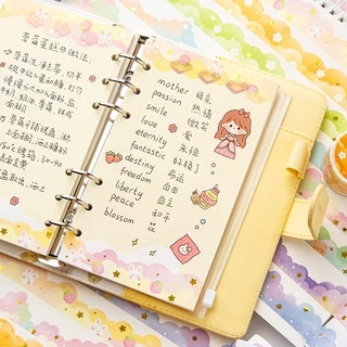 สติกเกอร์เทปวาชิ ลายก้อนเมฆ สีบรอนซ์ 3 เมตร สําหรับตกแต่งไดอารี่ นักเรียน DIY