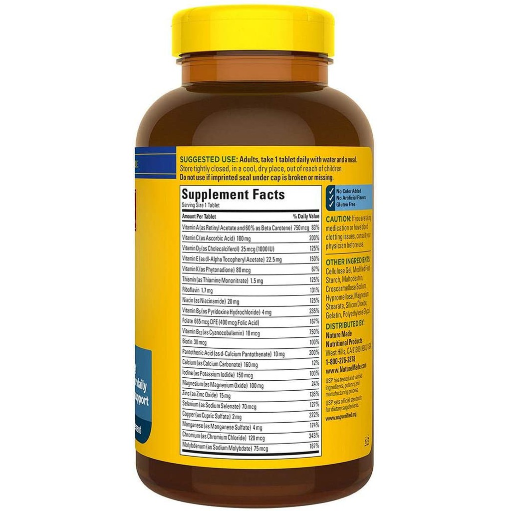 Nature Made Multi for Him Vitamin and Mineral 300 Tablets วิตามินสำหรับ