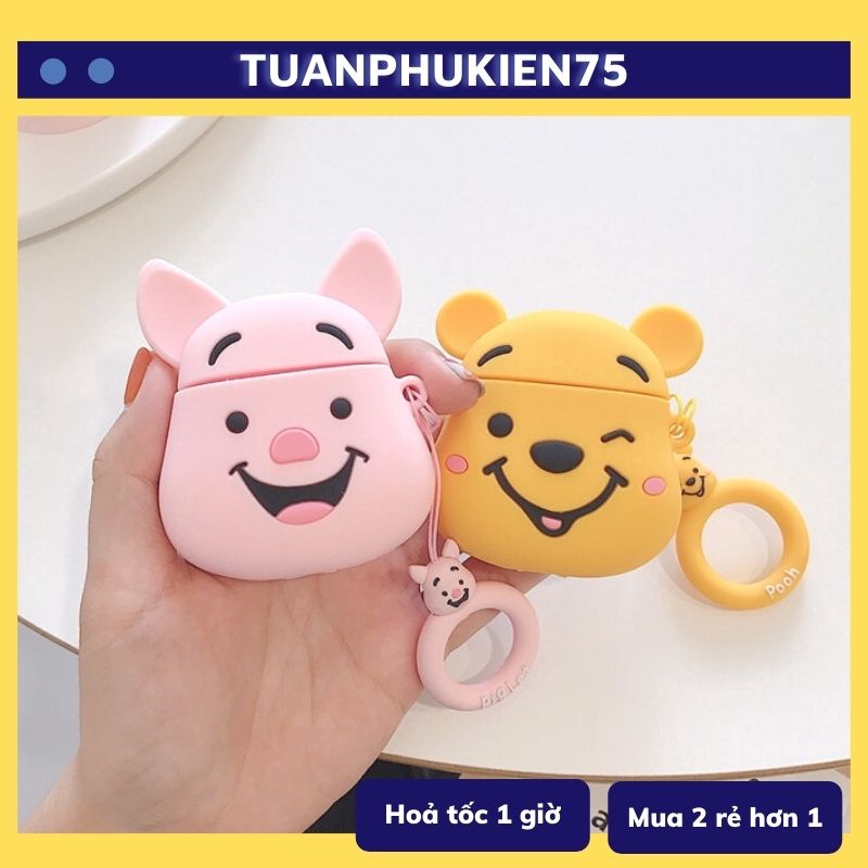 เคส Ap 1/2 & Pro POOH AND PIGLET MODEL COVER สําหรับหูฟังไร้สาย (Bluetooth) - Tuanphukien75