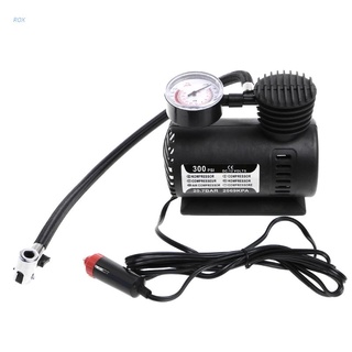 ROX 300 PSI 12V Car Portable Mini Air Compressor Electric Tire Inflator Pump w/Gauge