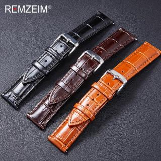 18mm 20mm 22mm Double Sided Genuine Leather Watch Band Strap Quick Release Cowhide Watchband