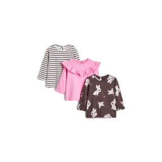 H&M Girl 3-pack cotton jersey tops 1087652