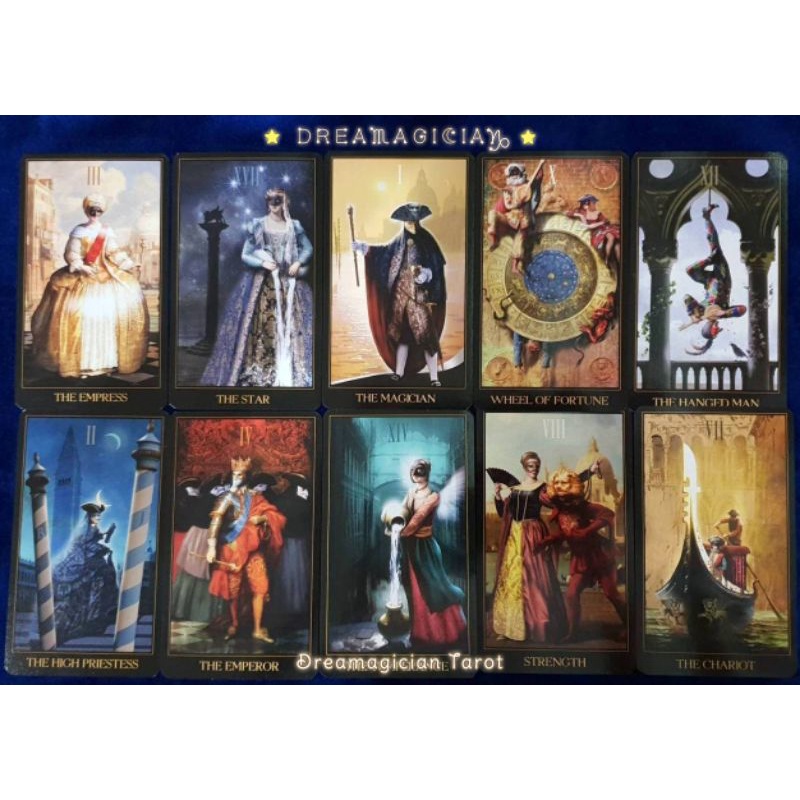 Venetian Tarot ไพ่ยิปซีชุดลิมิเต็ดขอบทองขนาดพกพา ไพ่ยิปซีแท้ลดราคา ไพ่ยิปซี ไพ่ทาโร่ต์ Tarot Oracle 