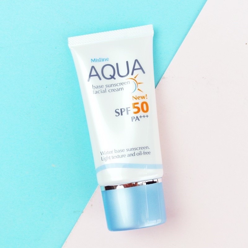 ครีมกันแดดมิสทินสูตรน้ำ Mistine Aqua Base Sunscreen Facial Cream 20g🔥ผลิตปี2021🔥