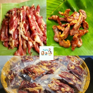 หมูแดดเดียว  SUN-DRIED PORK ขนาด 200 กรัม ทำมาจากสันคอหมูคัดสรรพิเศษ