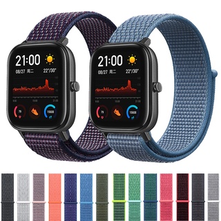 สายรัดข้อมือไนลอนทอผ้าวงดนตรีสปอร์ตสำหรับ  for Xiaomi Huami Amazfit GTS/GTS 3 2 2e 2Mini