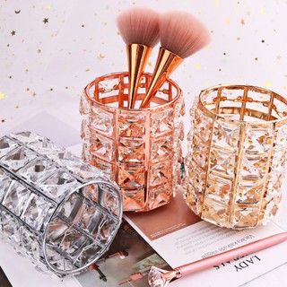 IBGBRUSH ที่ใส่แปรงแต่งหน้า ทำด้วยคริสตัลเพิ่มความหรูหรา โต๊ะเครื่องแป้ง ห้องนอน ห้องแต่งตัว พร้อมส่ง