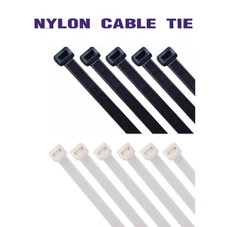 เคเบิ้ลไท สายรัดไนล่อน Nylon Plastic Cable Ties, Zip Tie Lock เข็มขัดรัดสายไฟสายรัด สายรัดวัสดุอุปกรณ์ เคเบิ้ลไทร์ หนวดก