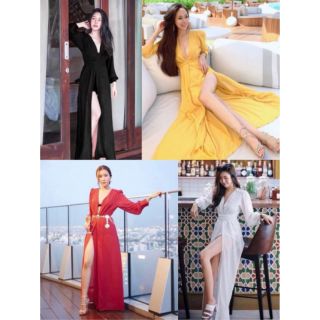 เดรสชีฟองยาว ทรงพริ้ว  ผ่าหน้า เดรสใส่ไปทะเล