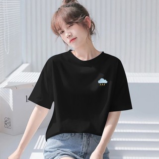 🚚 พร้อมส่ง 🚚 เสื้อยืด เสื้อยืดผู้หญิง ✨ เสื้อยืดสวยๆ ลายน่ารักและเรียบง่าย ✨ เสื้อยืดคอกลม เสื้อแขนสั้น #W14