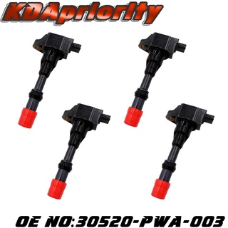 Ignition System Ignition Coil 4PCS 30520-PWA-003 For Honda City Civic Fit Aria Jazz Mobilio Partner 30520PWA003