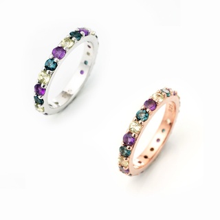 AR-Kang Collection***แหวนAmethyst African +Peridot +London Blue topaz(เงินแท้92.5%)