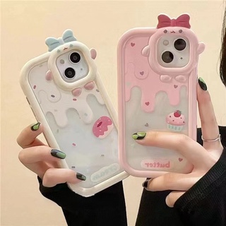 เคสโทรศัพท์มือถือ TPU กันกระแทกสี่มุม ลายไอศกรีมละลาย สําหรับ iPhone 13 13pro 13prm iPhone 11 7Plus 8Plus Xr XS 13 12 Pro Max