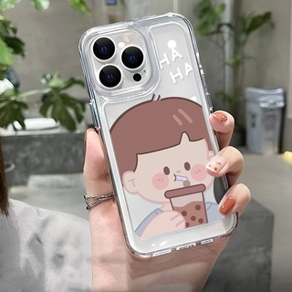 เคสโทรศัพท์มือถือ แบบใส ลายอวกาศตลก สําหรับ iphone 14ProMax 14Plus 13 11 12 7Plus X XR XS Max 8 7