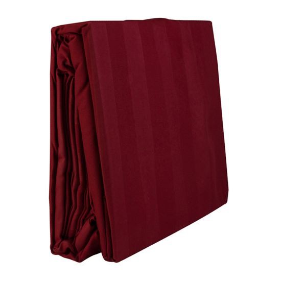 KASSA HOME ชุดผ้าปูที่นอน รุ่น EMBOSS ควีนไซส์ ขนาด 5 ฟุต (ชุด 5 ชิ้น) สีแดง ชุดเครื่องนอน