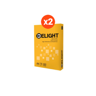 [ส่งฟรี!] Delight กระดาษถ่ายเอกสาร 70 แกรม A4 บรรจุ 2 รีม