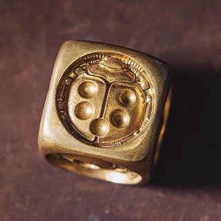 [Handmade] Ladybug Dice ลูกเต๋าแมลงเต่าทอง 19mm 43g [ทองเหลือง]