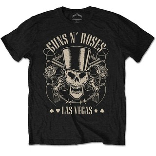 2022 guns n  roses cylinder skull gun las vegas เสื้อยืดลําลองสําหรับผู้ชายแขนสั้นเหมาะกับงานปาร์ตี้ฮาโลวีน