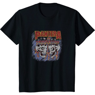 เสื้อยืดโอเวอร์ไซส์เสื้อยืด ผ้าฝ้ายแท้ คุณภาพสูง พิมพ์ลาย Pantera Official DominationS-3XL